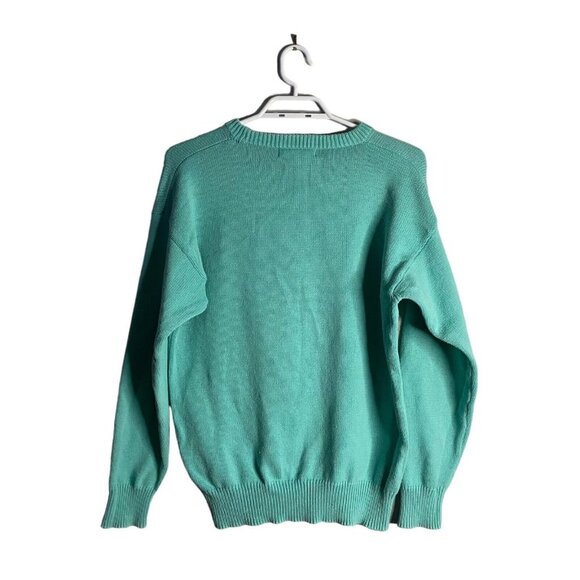 Bay Club Women's Vintage Teal Crewneck Knit Sweater - Picture 6 of 8